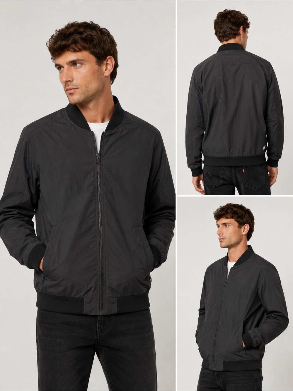 Levi’s Strauss & Co. Black Bomber Jacket – Men’s Size Small
